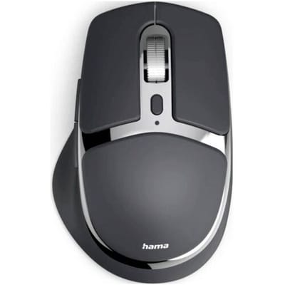 Hama WM-800 - Optische draadloze muis - 8 knoppen - 2.4 GHz RF & BT - Stil - Oplaadbaar - Zwart