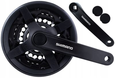 Shimano Turney - MTB Crankstel - 42/34/24 - Dual SIS - Kettingbescherming