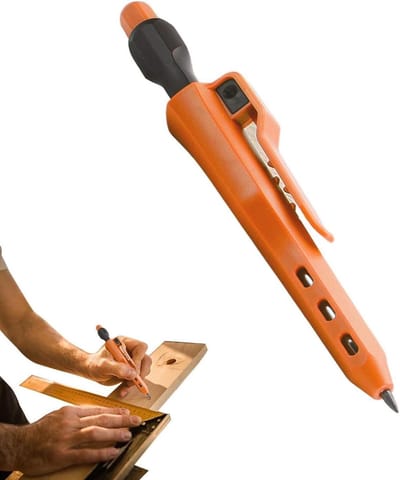 Timmerman Potloden - Houtbewerking Markers - Precisie Markeren - Schokbestendig Ontwerp - 14.7 cm Lengte - Oranje