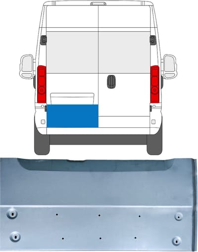 Reparatie plaatwerk achterste deuren voor Opel Movano 2021-2026 / Links