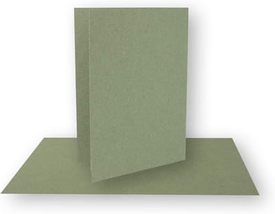 Vouwkaarten A7 - Dubbele kaarten Blanco kaarten - Persoonlijke kaarten maken - Kraftpapier - 105 x 74 cm - Groen