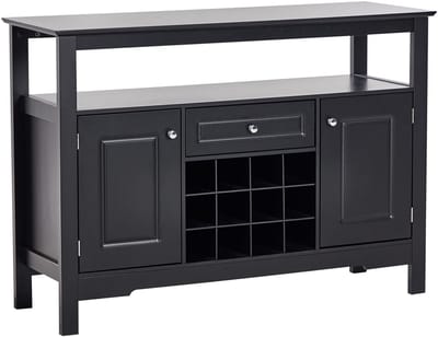 TIMBOON - Wijnkast - Zwart - MDF