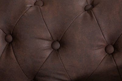Chesterfield fauteuil 110cm vintage bruin met knoopstiksel en veerkern - 40654