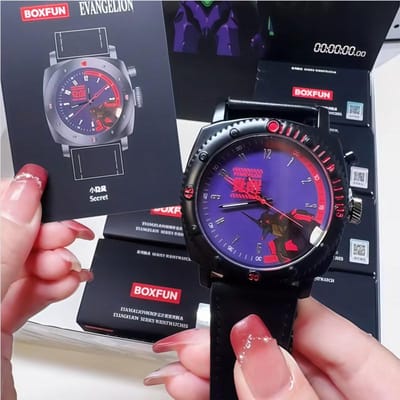 Nieuwe Box Fun Blind Box Horloge Eva Evangelion Thema Aangepaste Anime Figuur Mystery Box Verjaardagscadeau Verzamelspeelgoed Voor Anime Fans gray