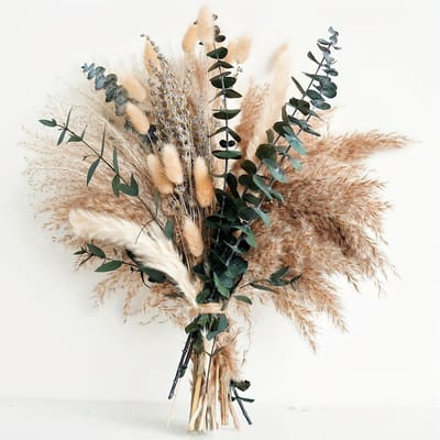Dailygoods - 92 stuks decoratieve pampasgras, boho-tafeldecoratie, prantafel, natuurlijke gedroogde bloemen voor woonkamer, slaapkamer, bruiloftstafel