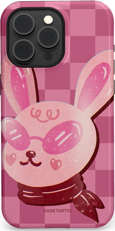 Casetastic Hoesje Geschikt voor Apple iPhone 15 Pro Max Magsafe - Stijlvolle Beschermende Duo-layer Case - Luxe konijntje