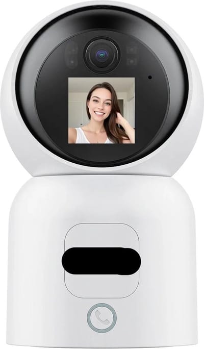 Babyfoon met Camera - Baby Monitor - Binnencamera - 4MP - Alles-in-één - IP Smart Surveillance Camera - WiFi - Videogesprek - Automatische tracking - Wit