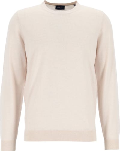 MARVELIS modern fit trui wol - O-hals - offwhite