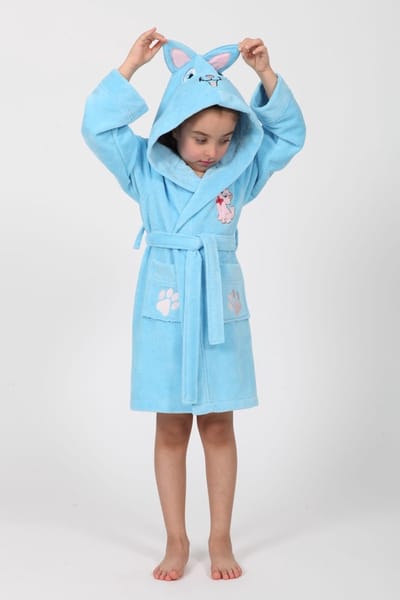 Kinderbadjas / Baby Blauw kleur / 7-8 jaar