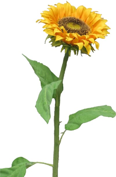 Bellatio Design Kunstbloem Zonnebloem Helianthus - 77 cm - losse steel - kunst zijdebloem