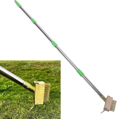 Efficiënte Onkruidverwijderaar met 3 Uitzetstangen, Handgereedschap voor Kieren, Lange Handgreep, Geschikt voor Dak, Stoep en Terras