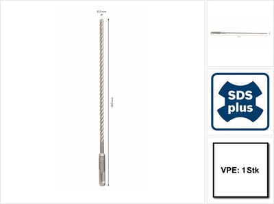Bosch 2608576125 SDS-Plus Hamerboor Plus 7x - 4-snijder - 6,5 x 200 x 265mm - Carbide