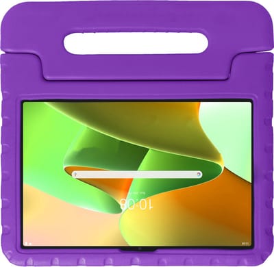 Hoesje - Geschikt voor Lenovo Tab M10 Plus (3e / 3rd Generatie) - Kinderhoes Shockproof Bumper - Kidsproof Case - Tablet Hoes - Kinder Hoes Cover - Paars