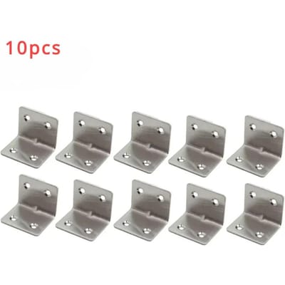 Support Fixe Connecteur d'Angle pour Porte de Meuble Acier Inoxydable Support d'Angle Placard pour Vous Cadre de Lit Étagère Murale Boîte à Bijoux Wpc