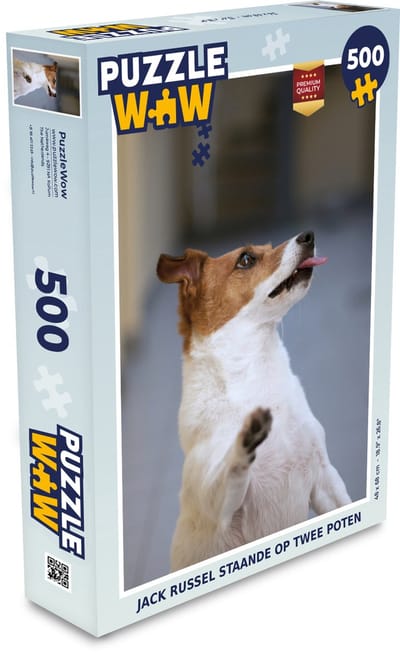 Puzzel Jack Russel staande op twee poten - Legpuzzel - Puzzel 500 stukjes