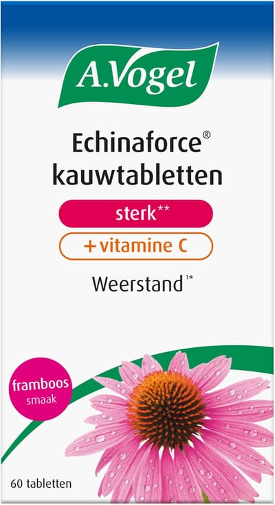 A.Vogel Echinaforce sterk + vitamine C kauwtablet - Ondersteunt de weerstand - 60 st