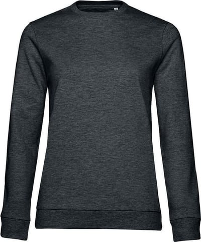 B&C Dames/dames Set-in Sweatshirt (Asfalt Heide)