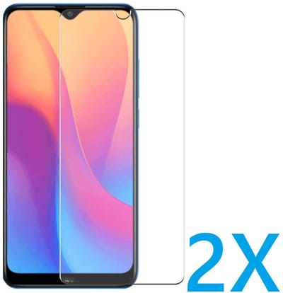 Glasplaatje Geschikt voor: Xiaomi Redmi 8 / 8A - 2x Screenprotector - screen protector - glas - bescherm - beschermglas
