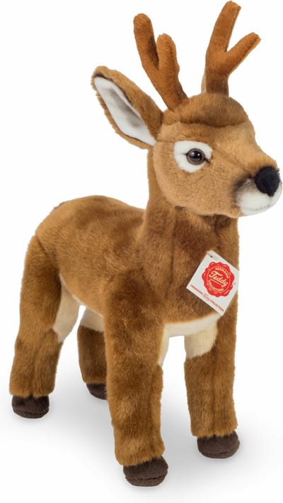 Hermann Teddy Knuffeldier Hertje/Ree - zachte pluche stof - premium knuffels - bruin - 30 cm - Hertjes