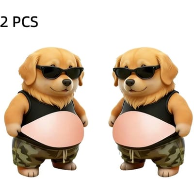 Schattige Puppy 3D Buik Opgeblazen Stickers DIY Zachte Buik Knijpbare Kitty Stickers Telefoonhoes Decoratie Kinder Speelgoed Verjaardagscadeau beige