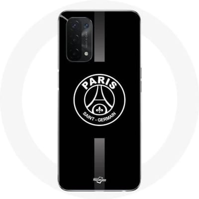 Coque - PSG - Oppo A54 5G - Logo Jordan - Souple - Sportif - Gris Noir gris