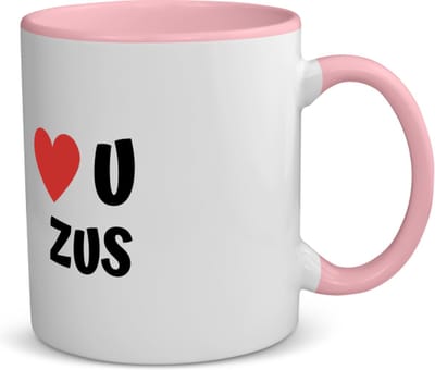 Akyol - love u zus koffiemok - theemok - blauw - Zus - de liefste zus - verjaardag - cadeautje voor zus - zus artikelen - kado - geschenk - 350 ML inhoud