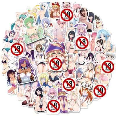 50 stuks Volwassen Anime Sexy Stickers Suncensored Decals ideaal voor Laptop Telefoon Sticker decoratie esthetisch