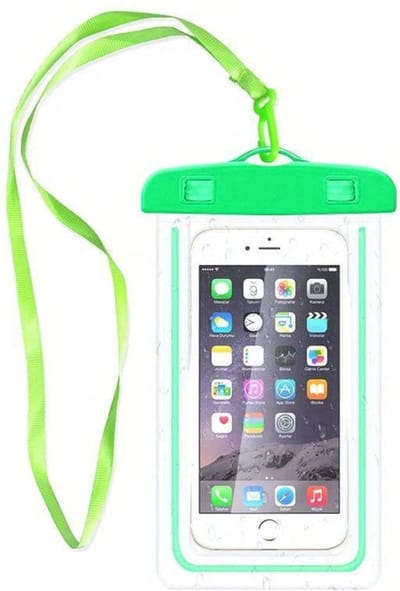 Livano Waterdichte Telefoonhoesjes - Waterdicht Telefoonzakje - Waterproof Festival Opbergtasje - Documententasje - Waterbestendig - Groen