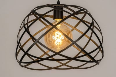 Lumidora Hanglamp 73264 - MAYA - E27 - Zwart - Metaal - ⌀ 38 cm