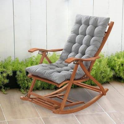 Ligstoelkussen - Terraskussen Chaise Lounge - Ontspannen in de tuin - Antislip rugband - 40 x 108 x 13 cm