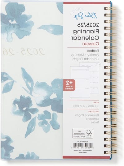 Academische Planner - Jaarplanner Agenda - Academisch Plannen - Wekelijkse Maandelijkse Overzicht - 5 x 8 Inch - Bakah Blauw