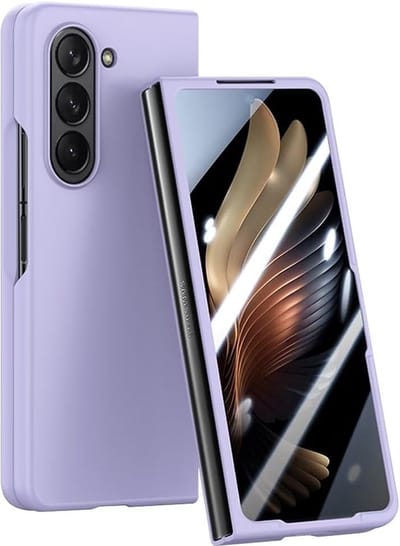 Geschikt voor Samsung Galaxy Z Fold 6 - Back Cover Hoesje - Siliconen - Anti Kras - Paars