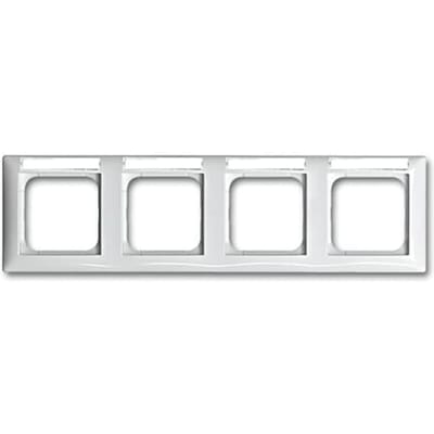 4 Gang Afdekking Frame Met Tekstvenster Alpine Wit - 2CKA001754A4551