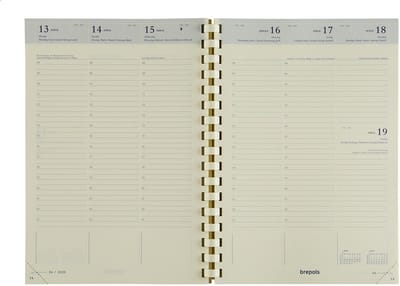 Brepols agenda vulling 2026 - 16Maanden - week - Bretime VULLING - Schoolagenda vulling - 1 week op 2 pagina's - Weekoverzicht - 14.8 x 21 cm - september 2025 tm december 2026