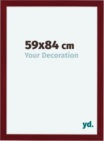 Your Decoration - Fotolijst 59x84 cm - MDF - Wijnrood Geveegd - Como