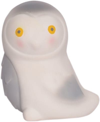 TIKIRI Mijn Eerste Pooldiertje - Sneeuw Uil - Natuurlijk Rubber - Met Belletje - 0 Jaar