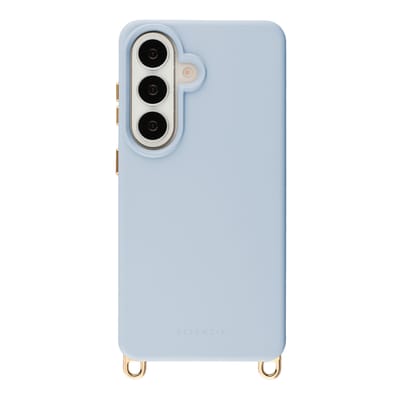 Selencia Hoesje - Geschikt voor Samsung Galaxy S26 - Rivièra Backcover met Magnetische Ring met afneembare haakjes - Powder Blue