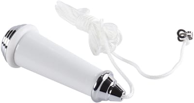 Dailygoods - Trekkoord lichtschakelaar - Modern design - Chroom afwerking - Porselein trekkoord - Badkamerlamp - Geschikt voor elke ruimte - 150CM tre