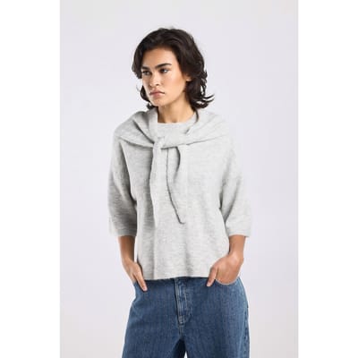 America Today Kemmy Light Grey Melange Maat: XL | Sweaters Outlet | Dames | Grijs