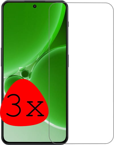 Screenprotector - 3 Stuks Geschikt voor OnePlus Nord 3 - Extra Sterk - Beschermglas - Gehard Glas - Tempered Glass - Screen Protector