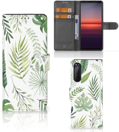 Boekhoesje voor Sony Xperia 5II Hoesje Leaves