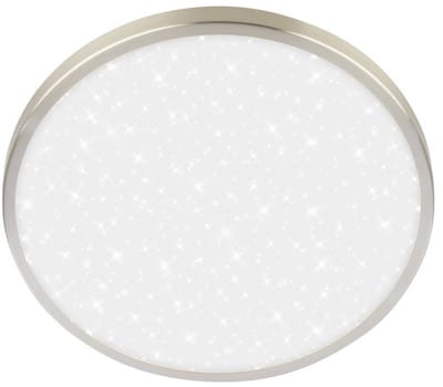 BRILONER Competo - LED Plafondlamp - sterrenhemel effect - nikkel - melkachtig lichtoppervlak - neutraalwit licht - Ø24cm