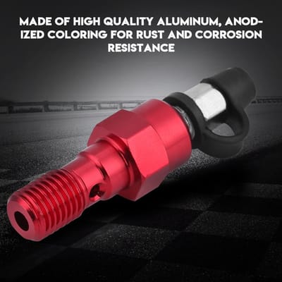 M10x1.0mm Motorfiets Rem Hoofdremcilinder Remklauw Ontluchtingsnippel Banjobout Stofkap Rood rood