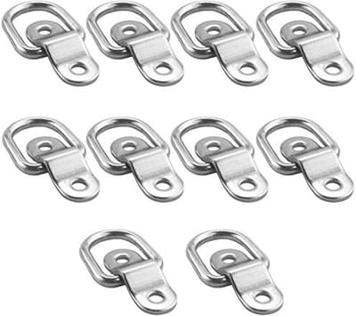 10 Stuks Heavy Duty D-ring Sjorring Ankers - 1200 lbs Breeksterkte, Roestvrij Staal, Ideaal voor Trailers en Vervoer