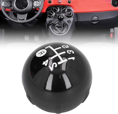 Versnellingspookknop decoratieve set - 5 versnellingen - Fiat 500 500C 2007-2018 LHD RHD