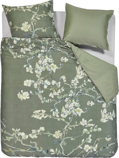 Beddinghouse x Van Gogh Museum Blossoming dekbedovertrek - Tweepersoons - 200x200/220 cm - Groen