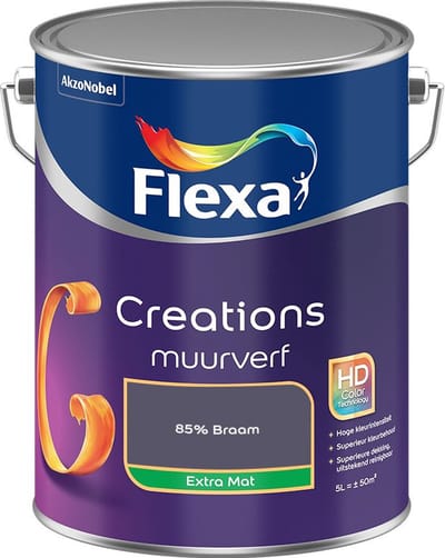 Flexa - Creations Muurverf Extra Mat - 85% Braam - Mengverf - 5 L