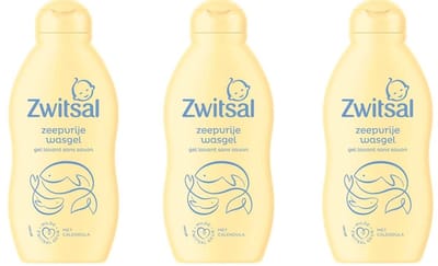 Zwitsal Wascrème – Zeepvrij 3 x 200 ml - Helpt de natuurlijke huidbarrière te beschermen - Met Calendula