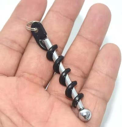 Mini kurkentrekker flesopener - Wijnopener sleutelhanger - Pocketsize - Cadeau