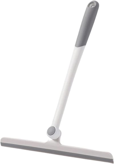 Raamwisser Siliconen - Badkamer Rakel - Streeploos Reinigen - Ergonomisch Handvat - 27.5 x 35 cm - Zwart
